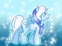 Size: 800x600 | Tagged: safe, artist:cloverminto, derpibooru import, silver glow, pegasus, pony, abstract background, female, g3, g3 to g4, generation leap, mare, solo