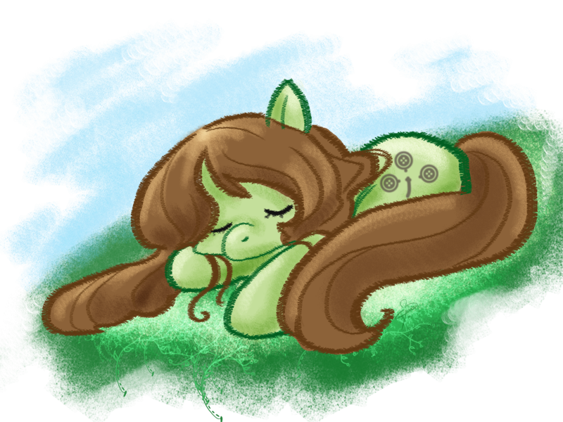 Size: 800x600 | Tagged: safe, artist:cloverminto, derpibooru import, oc, unofficial characters only, earth pony, pony, female, mare, prone, sleeping, solo