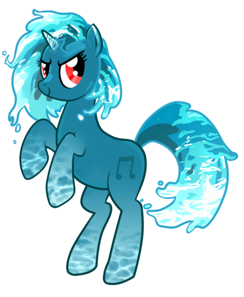 Size: 780x950 | Tagged: safe, artist:amberbewildered, derpibooru import, vinyl scratch, pony, unicorn, female, glare, mare, neopets, rearing, simple background, smirk, solo, transparent background, water