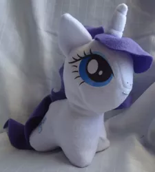 Size: 576x640 | Tagged: safe, artist:rawrsuitgirl, derpibooru import, rarity, pony, unicorn, female, irl, mare, photo, plushie, solo