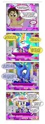 Size: 653x1800 | Tagged: safe, artist:pixelkitties, derpibooru import, derpy hooves, doctor whooves, princess celestia, princess luna, time turner, alicorn, earth pony, pegasus, pony, comic, election, female, male, mare, rachel maddow, s1 luna, stallion