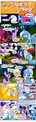 Size: 1200x4065 | Tagged: safe, artist:pixelkitties, derpibooru import, derpy hooves, nurse redheart, trixie, twilight sparkle, centipede, earth pony, pegasus, pony, unicorn, book, camping, clothes, comic, costume, female, fire, injured, lesbian, mare, night, shipping, superhero, tent, twixie