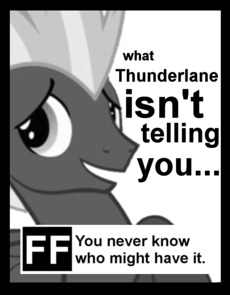 Size: 700x900 | Tagged: safe, derpibooru import, thunderlane, pegasus, pony, feather flu, friends, male, poster, solo, stallion