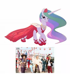 Size: 1158x1218 | Tagged: safe, artist:carnifex, derpibooru import, princess celestia, alicorn, pony, ankh, clothes, dress, eiji hino, female, flower, flower in hair, kamen rider, kamen rider ooo, mare, princess