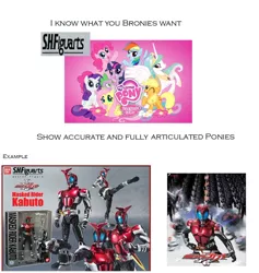 Size: 1112x1171 | Tagged: applejack, derpibooru import, figure, fluttershy, irl, kamen rider, kamen rider kabuto, photo, pinkie pie, princess celestia, rainbow dash, rarity, safe, sh figuarts, toy, twilight sparkle