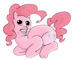 Size: 854x706 | Tagged: safe, artist:applebeans, derpibooru import, pinkie pie, earth pony, pony, female, mare, prone, simple background, solo, transparent background