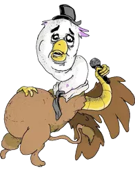 Size: 669x855 | Tagged: safe, artist:applebeans, derpibooru import, oc, oc:jackleapp, unofficial characters only, gryphon, griffonsona, male, microphone, musician, simple background, solo, transparent background, wrong colors
