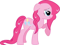 Size: 6666x5001 | Tagged: dead source, safe, artist:kittyhawk-contrail, derpibooru import, pinkie pie, earth pony, pony, absurd resolution, adobe imageready, female, floppy ears, mare, profile, raised hoof, simple background, solo, transparent background, wet mane