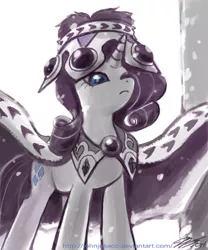 Size: 800x960 | Tagged: safe, artist:johnjoseco, derpibooru import, princess platinum, rarity, pony, unicorn, cloak, clothes, costume, crown, female, image, jewelry, jpeg, mare, photoshop, regalia, solo, standing, wardrobe misuse