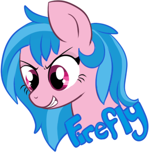 Size: 306x312 | Tagged: source needed, safe, artist:lulubell, derpibooru import, firefly, pegasus, pony, bust, female, g1, g1 to g4, generation leap, grin, mare, portrait, simple background, smiling, solo, transparent background