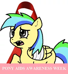 Size: 387x418 | Tagged: safe, derpibooru import, oc, oc:aurora, oc:aurora dawn, unofficial characters only, pegasus, pony, aids, bandage, female, filly, hiv, pony aids, sexually transmitted disease, solo