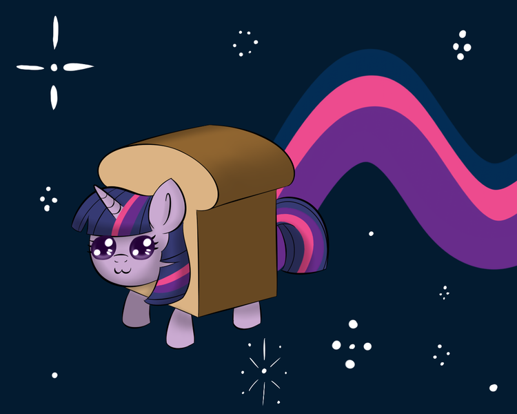 Size: 1250x1000 | Tagged: safe, artist:terra-aquis, derpibooru import, twilight sparkle, pony, unicorn, female, mare, nyan cat, solo