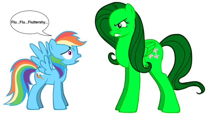 Size: 935x520 | Tagged: artist needed, safe, derpibooru import, fluttershy, rainbow dash, pegasus, pony, pony creator, angry, duo, female, flutterhulk, hilarious in hindsight, mare, simple background, transparent background