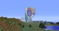 Size: 1335x703 | Tagged: artist needed, derpibooru import, game screencap, minecraft, minecraft pixel art, pixel art, rainbow dash, safe