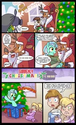 Size: 1000x1646 | Tagged: safe, artist:madmax, derpibooru import, danny williams, lyra heartstrings, megan williams, pipsqueak, deer, earth pony, human, pony, reindeer, unicorn, box, christmas, colt, comic, female, humie, male, mare, pony in a box, santa claus, santa hooves, that pony sure does love humans, y u no