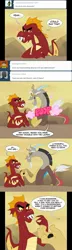 Size: 698x2423 | Tagged: artist:peachiekeenie, comic, crossover, derpibooru import, discord, discorderlyconduct, for the hoard, garble, safe