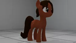 Size: 1024x576 | Tagged: safe, derpibooru import, earth pony, pony, 3d, 3d model, chell, crossover, female, mare, mod, portal (valve), solo, thinking with ponies
