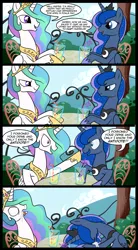 Size: 964x1750 | Tagged: semi-grimdark, artist:madmax, derpibooru import, princess celestia, princess luna, alicorn, pony, comic, death, duo, duo female, female, foaming at the mouth, mare, mistakes were made, poison, tongue out