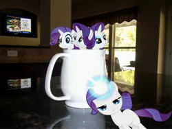 Size: 4000x3000 | Tagged: safe, derpibooru import, rarity, pony, unicorn, commonity, female, filly, foal, hot chocolate, irl, mare, marshmallow, mug, multeity, photo, ponies in real life, rariquest, rarity is a marshmallow, vector