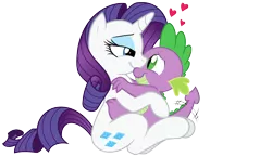 Size: 4998x2903 | Tagged: safe, artist:mickeymonster, artist:zutheskunk traces, derpibooru import, rarity, spike, dragon, pony, unicorn, .svg available, cutie mark, female, happy, hug, interspecies, male, mare, shipping, simple background, smiling, sparity, spikelove, straight, transparent background, vector, vector trace