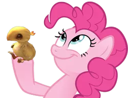 Size: 990x759 | Tagged: safe, derpibooru import, pinkie pie, chocobo, earth pony, pony, chicobo, female, final fantasy, look what pinkie found, mare, meme, simple background, smiling, transparent background