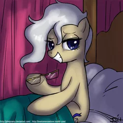 Size: 900x900 | Tagged: safe, artist:johnjoseco, derpibooru import, mayor mare, earth pony, pony, adobe imageready, beautiful, bed, colored pupils, female, mare, morning ponies, solo