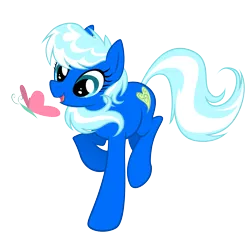 Size: 2000x2000 | Tagged: safe, artist:equestria-prevails, derpibooru import, oc, unofficial characters only, butterfly, earth pony, pony, ponibooru, female, high res, mare, simple background, smiling, solo, transparent background