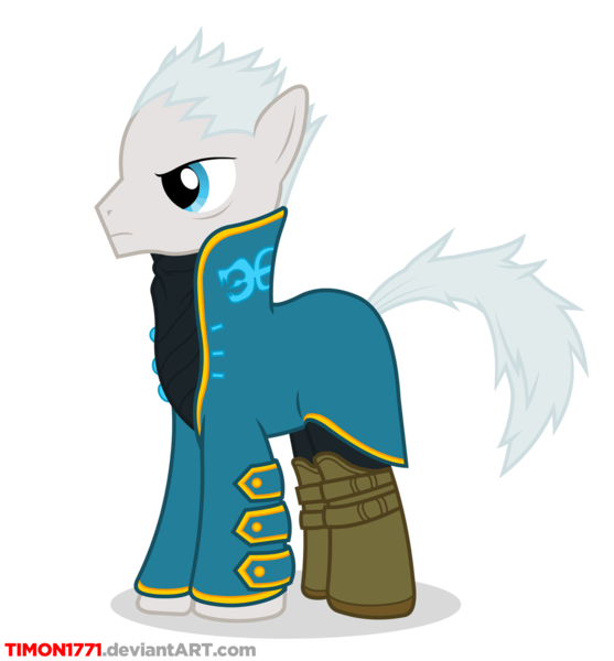 Size: 1500x1615 | Tagged: safe, derpibooru import, ponified, earth pony, pony, crossover, devil may cry, devil may cry 4, male, solo, stallion, vergil (devil may cry)