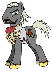 Size: 1027x1401 | Tagged: safe, artist:sephiroth7734, derpibooru import, ponified, earth pony, pony, beard, facial hair, galcian, male, simple background, skies of arcadia, solo, stallion, transparent background