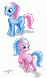 Size: 2562x4273 | Tagged: dead source, safe, artist:pluckyninja, derpibooru import, aloe, lotus blossom, earth pony, pony, duo, duo female, female, mare, photoshop, plot, simple background, spa twins, white background