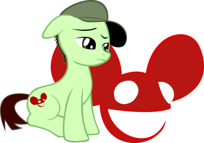Size: 680x477 | Tagged: artist needed, safe, derpibooru import, ponified, earth pony, pony, deadmau5, simple background, sitting, solo, transparent background