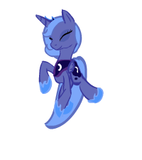 Size: 200x225 | Tagged: safe, artist:warpout, derpibooru import, princess luna, alicorn, pony, animated, blinking, cute, dancing, eyes closed, female, i have done nothing productive all day, lunabetes, mare, s1 luna, simple background, smiling, solo, transparent background
