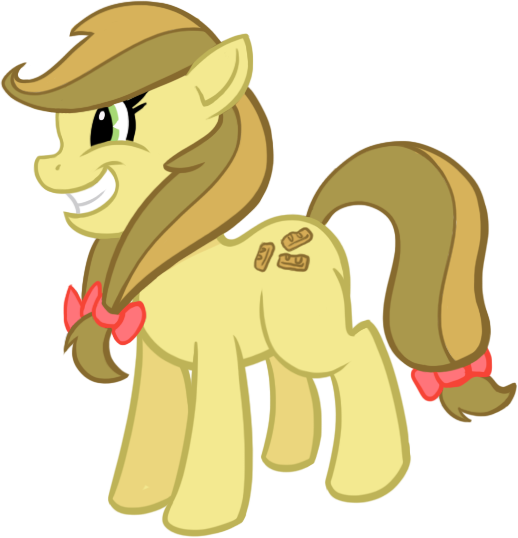 Size: 518x538 | Tagged: dead source, safe, artist:sir-dangereaux, derpibooru import, apple strudely, earth pony, pony, apple family member, female, grin, mare, newbie artist training grounds, photoshop, simple background, solo, transparent background