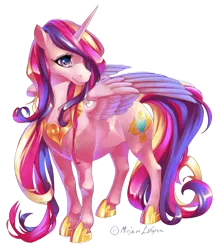 Size: 400x466 | Tagged: safe, artist:foervraengd, derpibooru import, princess cadance, alicorn, crystal pony, pony, female, mare, realistic, realistic horse legs, semi-realistic, simple background, solo, transparent background