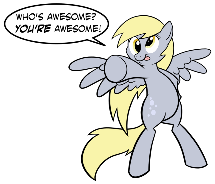 Size: 1973x1688 | Tagged: dead source, safe, artist:sir-dangereaux, derpibooru import, derpy hooves, pegasus, pony, bipedal, female, mare, newbie artist training grounds, photoshop, reaction image, simple background, solo, tongue out, transparent background