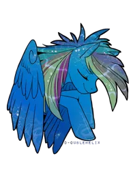 Size: 500x640 | Tagged: dead source, source needed, useless source url, safe, artist:d-oublehelix, derpibooru import, rainbow dash, pegasus, pony, bust, eyes closed, female, mare, portrait, simple background, smiling, solo, transparent background