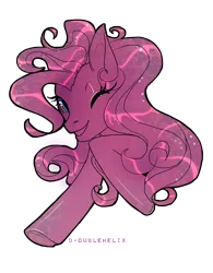 Size: 500x640 | Tagged: dead source, source needed, useless source url, safe, artist:d-oublehelix, derpibooru import, pinkie pie, earth pony, pony, bust, female, looking at you, mare, portrait, simple background, smiling, solo, transparent background, wink
