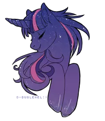 Size: 600x693 | Tagged: dead source, source needed, useless source url, safe, artist:d-oublehelix, derpibooru import, twilight sparkle, pony, unicorn, bust, eyes closed, female, mare, portrait, profile, simple background, smiling, solo, transparent background