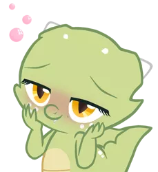 Size: 450x492 | Tagged: artist:queencold, blushing, bubble, derpibooru import, dragon, dragoness, dragon oc, drunk, female, oc, oc:jade, safe, simple background, solo, transparent background, unofficial characters only