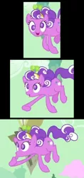 Size: 544x1152 | Tagged: safe, derpibooru import, screencap, screwball, earth pony, pony, the return of harmony, derp, female, flying, hat, looking at you, mare, propeller hat, solo, swirly eyes