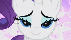 Size: 853x480 | Tagged: safe, derpibooru import, screencap, rarity, pony, unicorn, secret of my excess, beautiful, bedroom eyes, bust, female, lidded eyes, love face, mare, out of context, portrait, seductive, smiling, solo