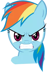 Size: 981x1503 | Tagged: safe, artist:kurokaji11, derpibooru import, rainbow dash, pegasus, pony, angry, female, gritted teeth, looking at you, mare, rage, simple background, solo, transparent background, vector