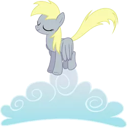 Size: 5766x5791 | Tagged: safe, artist:hawk9mm, derpibooru import, derpy hooves, pegasus, pony, absurd resolution, cloud, eyes closed, female, mare, simple background, smiling, solo, transparent background, vector
