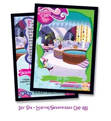 Size: 1318x1442 | Tagged: day spa, derpibooru import, no pony, official, ponyville spa, safe, spa, trading card