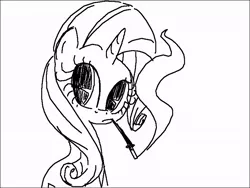 Size: 800x600 | Tagged: safe, artist:that-technique, derpibooru import, rarity, pony, unicorn, cigarette, cigarette holder, female, mare, monochrome, sitting, smoking, solo