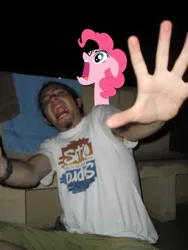 Size: 540x720 | Tagged: safe, derpibooru import, pinkie pie, earth pony, human, pony, female, forever, irl, irl human, mare, photo, photoshop