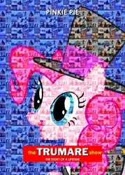 Size: 500x700 | Tagged: safe, derpibooru import, pinkie pie, earth pony, pony, female, hat, mare, movie poster, parody, solo, top hat