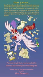 Size: 1400x2500 | Tagged: safe, artist:lauren faust, derpibooru import, oc, oc:fausticorn, unofficial characters only, alicorn, pony, alicorn oc, female, lauren faust, mare, meta, mouth hold, pencil, solo, thank you lauren