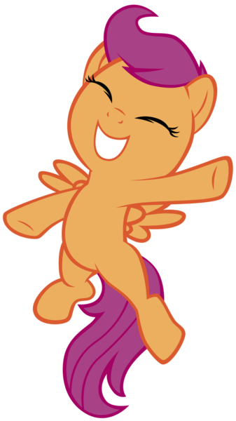 Size: 900x1602 | Tagged: safe, artist:eugene-joe-c, derpibooru import, scootaloo, pegasus, pony, eyes closed, female, filly, happy, simple background, smiling, solo, transparent background, vector