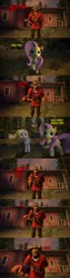 Size: 720x2880 | Tagged: safe, artist:sinistersnuggles, derpibooru import, derpy hooves, fluttershy, human, pegasus, pony, 3d, comic, female, gmod, human female, mare, soldier, team fortress 2